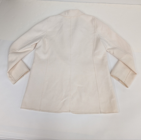 Banana Republic Cream Unlined Wool Blend Blazer Jacket Large - Picture 3 of 7